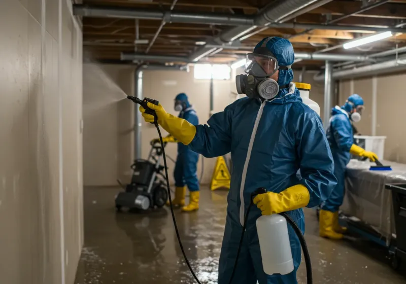 Basement Sanitization and Antimicrobial Treatment process in Bell County, KY